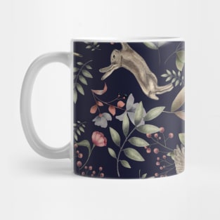 Wild Animal Rabbit Bird Pattern Mug